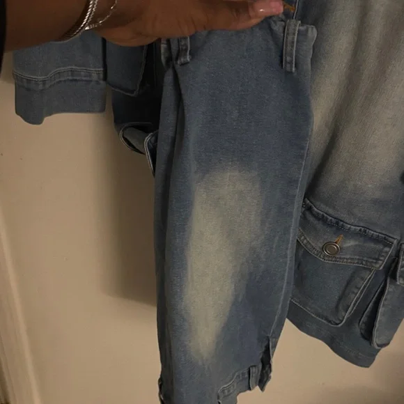 Fashion Nova Blue Denim Mini Dress Jacket - Picture 2 of 5
